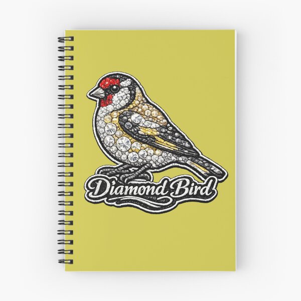 Item preview, Goldfinch Diamond Bird Series | Embroidered Rhinestone Goldfinch Art Sticker | Luxury Bird Patch Design designed and sold by Emoji Emblems.