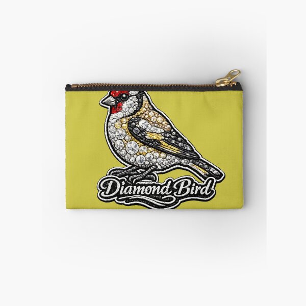 Item preview, Goldfinch Diamond Bird Series | Embroidered Rhinestone Goldfinch Art Sticker | Luxury Bird Patch Design designed and sold by Emoji Emblems.