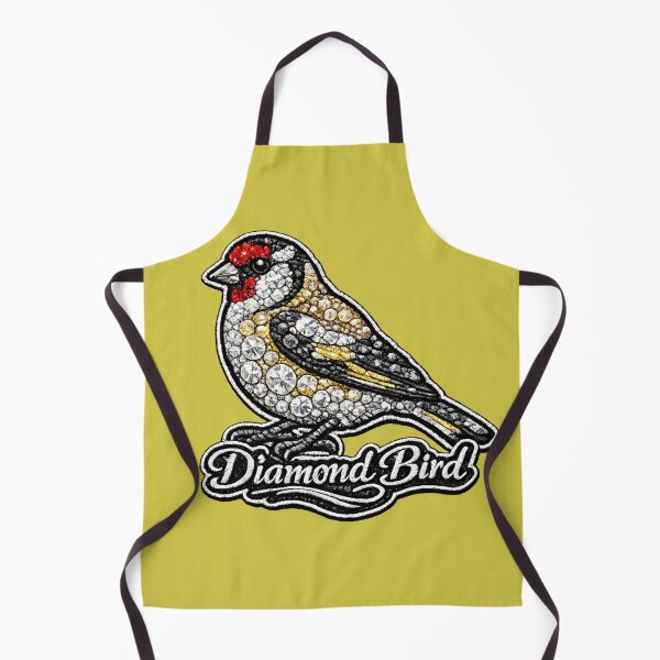 Item preview, Goldfinch Diamond Bird Series | Embroidered Rhinestone Goldfinch Art Sticker | Luxury Bird Patch Design designed and sold by Emoji Emblems.