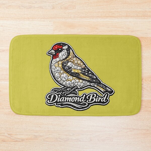 Item preview, Goldfinch Diamond Bird Series | Embroidered Rhinestone Goldfinch Art Sticker | Luxury Bird Patch Design designed and sold by Emoji Emblems.
