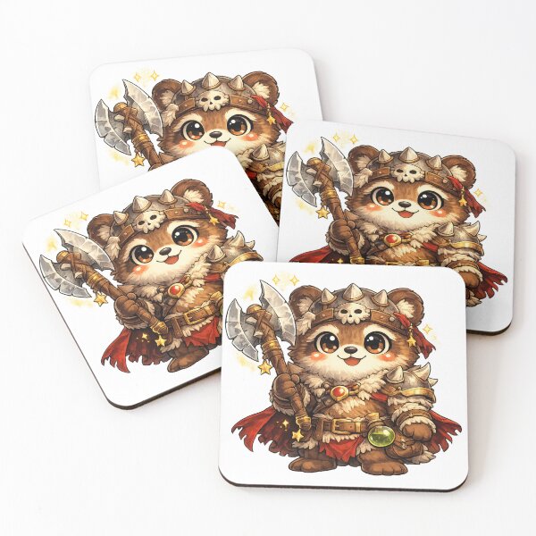 Item preview, Bear Barbarian Cute Fantasy Mascot designed and sold by Byte Bark.