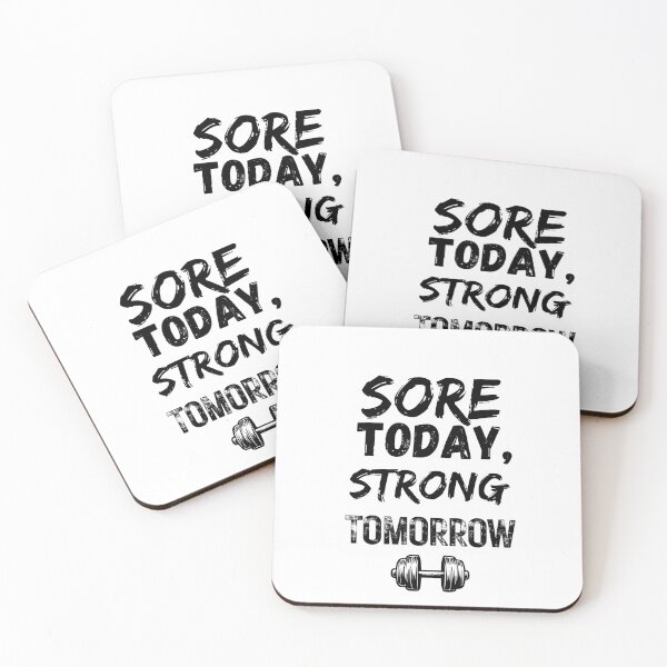 Item preview, Sore Today Strong Tomorrow – Motivational Fitness Gym Typography designed and sold by TommyArt94.