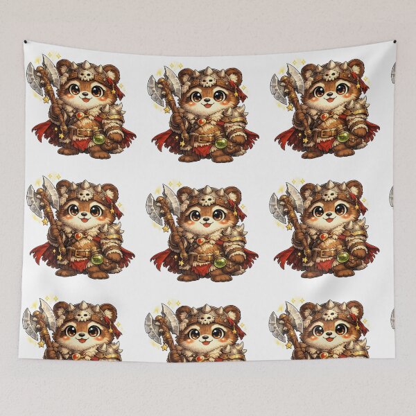 Item preview, Bear Barbarian Cute Fantasy Mascot designed and sold by Byte Bark.
