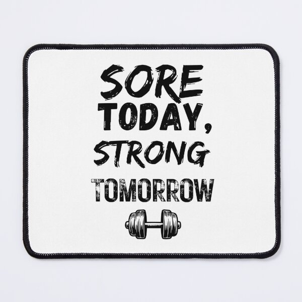 Item preview, Sore Today Strong Tomorrow – Motivational Fitness Gym Typography designed and sold by TommyArt94.