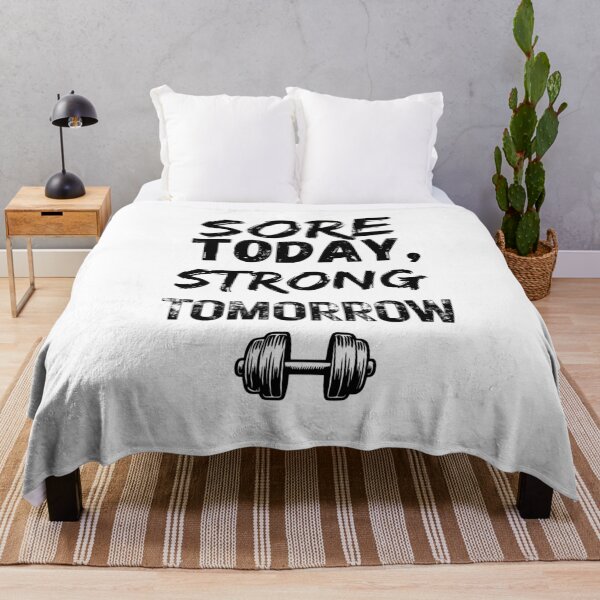Item preview, Sore Today Strong Tomorrow – Motivational Fitness Gym Typography designed and sold by TommyArt94.