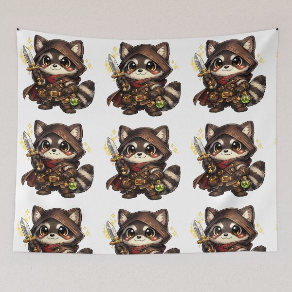 Item preview, Raccoon Rogue Cozy Fantasy Animal Design designed and sold by Byte Bark.