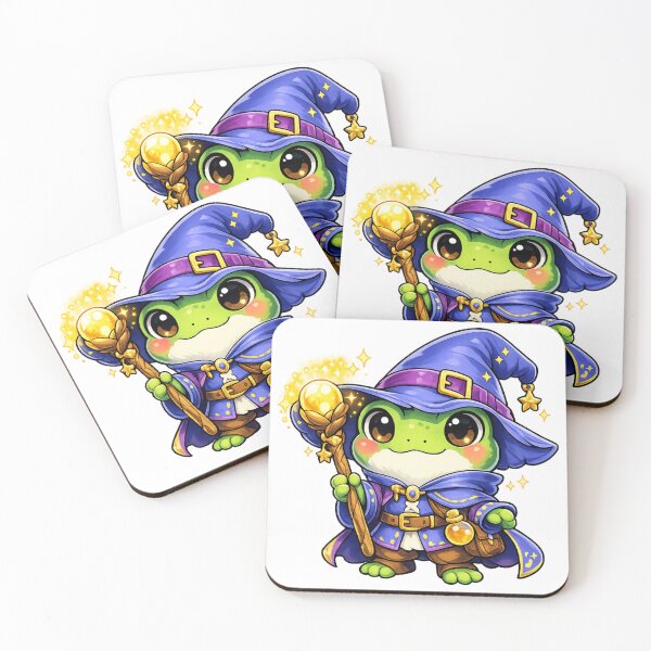 Item preview, Frog Wizard Chibi RPG Character Art designed and sold by Byte Bark.