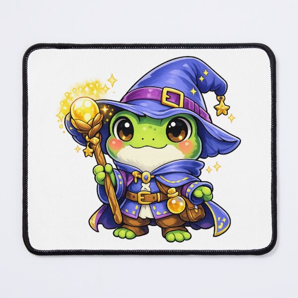 Item preview, Frog Wizard Chibi RPG Character Art designed and sold by Byte Bark.