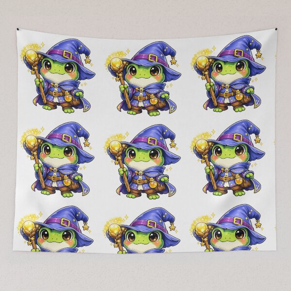 Item preview, Frog Wizard Chibi RPG Character Art designed and sold by Byte Bark.