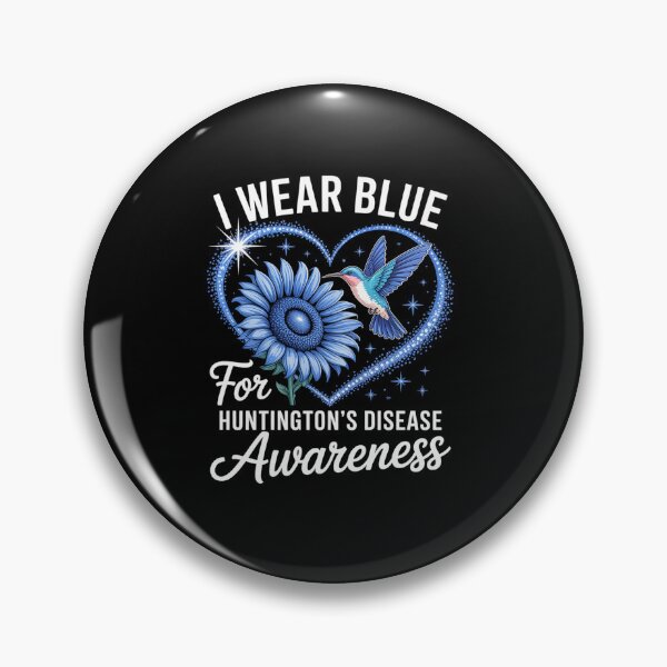 Item preview, I Wear Blue For Huntington's Disease Awareness Hummingbird designed and sold by fferomananul.