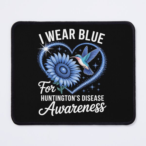 Item preview, I Wear Blue For Huntington's Disease Awareness Hummingbird designed and sold by fferomananul.
