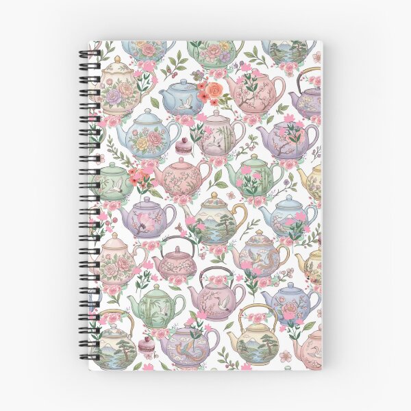 Item preview, World Tea Party: Elegant Pastel Watercolor Teapot Collection Pattern designed and sold by VibranPalette.