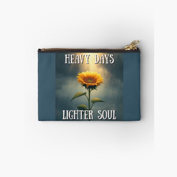 Item preview, Heavy Days, Lighter Soul Sunflower Inspirational Design designed and sold by QuietlyBecoming.