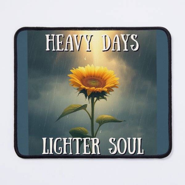 Item preview, Heavy Days, Lighter Soul Sunflower Inspirational Design designed and sold by QuietlyBecoming.