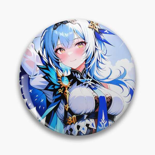 Item preview, Eula Genshin Impact Sky Captain Blue White Fantasy designed and sold by SuperTeamCanada.