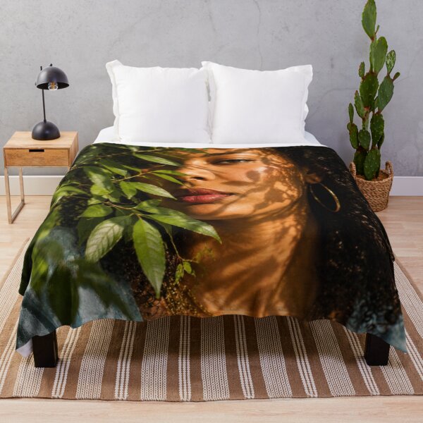 Item preview, Sunlit Botanical Portrait Wall Art | Golden Hour Feminine Print | Nature Shadow Photography designed and sold by TedKentPhoto.