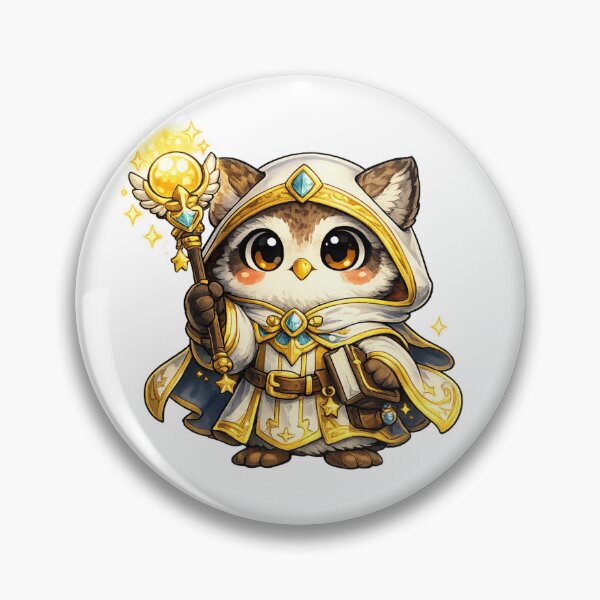 Item preview, Owl Cleric Cute Fantasy Creature Sticker designed and sold by Byte Bark.
