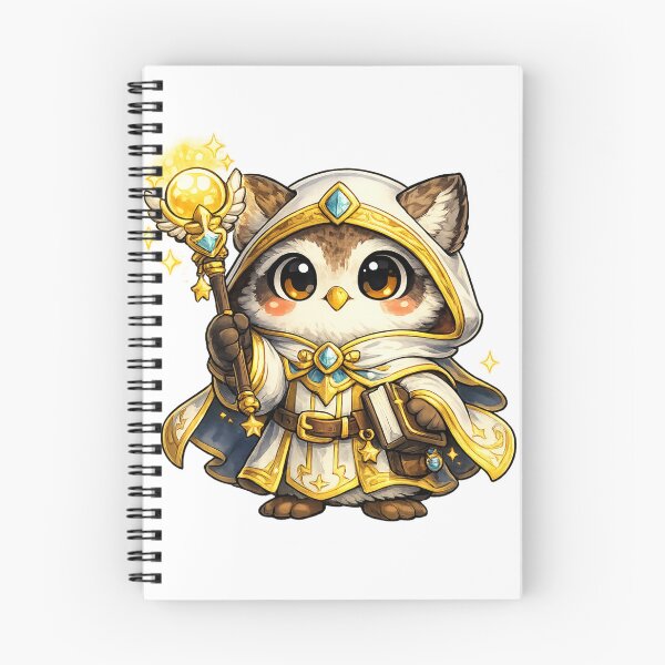 Item preview, Owl Cleric Cute Fantasy Creature Sticker designed and sold by Byte Bark.