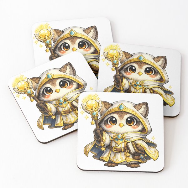 Item preview, Owl Cleric Cute Fantasy Creature Sticker designed and sold by Byte Bark.