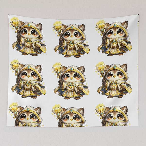 Item preview, Owl Cleric Cute Fantasy Creature Sticker designed and sold by Byte Bark.