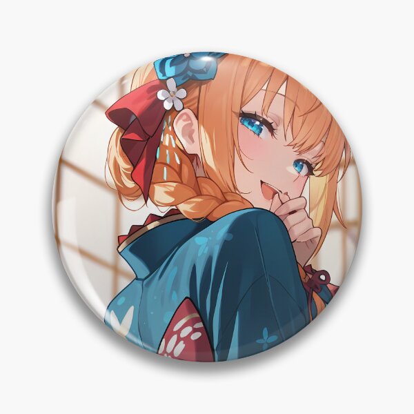 Item preview, Pecorine Princess Connect Teal Kimono Window Smile designed and sold by SuperTeamCanada.