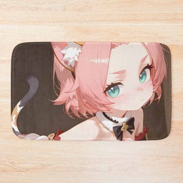 Item preview, Diona Genshin Impact Cat Ears Pink Hair Shy Look designed and sold by SuperTeamCanada.