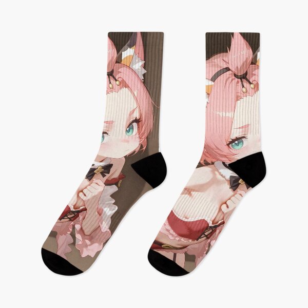 Item preview, Diona Genshin Impact Cat Ears Pink Hair Shy Look designed and sold by SuperTeamCanada.