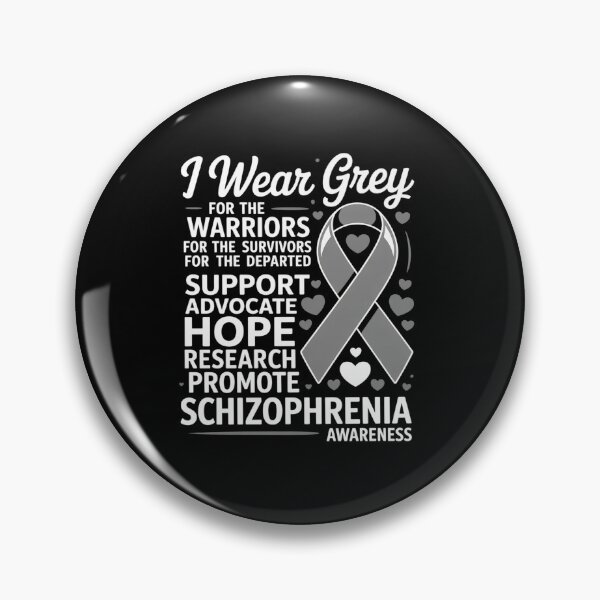Item preview, I Wear Grey For Schizophrenia Awareness designed and sold by fferomananul.