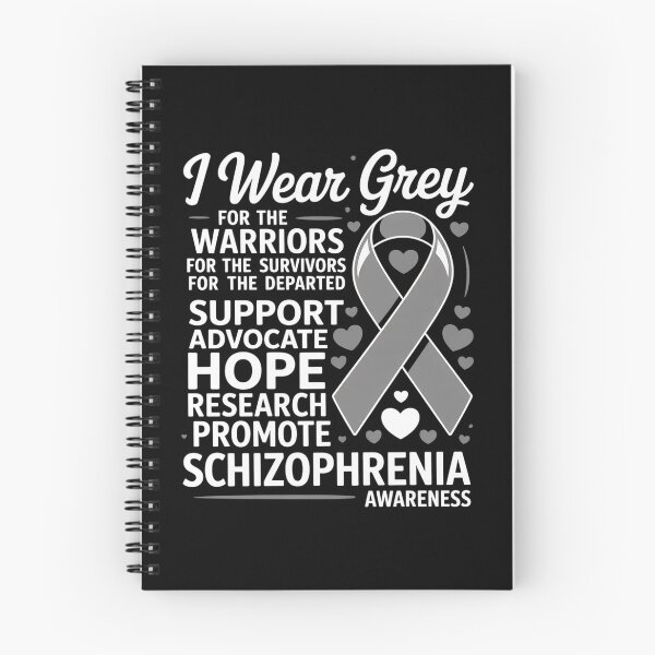 Item preview, I Wear Grey For Schizophrenia Awareness designed and sold by fferomananul.
