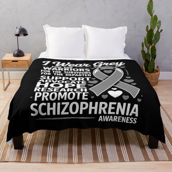 Item preview, I Wear Grey For Schizophrenia Awareness designed and sold by fferomananul.