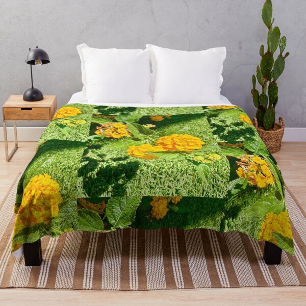 Item preview, Yellow Lantanas Flowers Stickers Prints Posters Wall Art Magnet Home Coffee Cup Decoration TShirt Stationary Notebook Magnet Hat Kitchen Work School Office Redbubble Shop designed and sold by Saritas Boutique Shop.