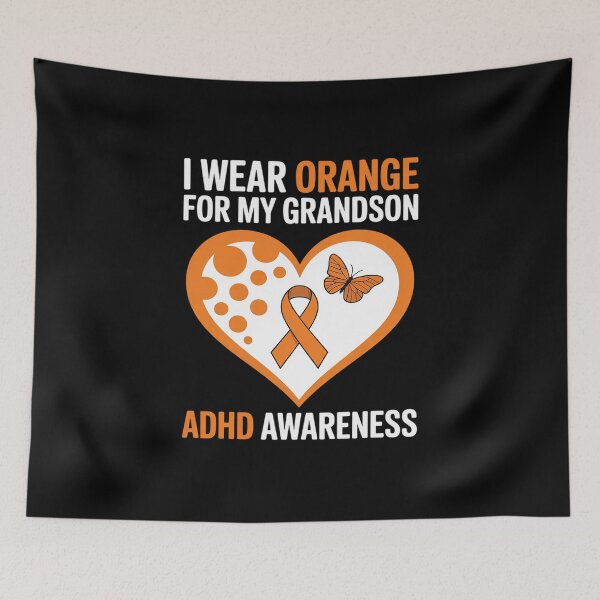 Item preview, I Wear Orange For My Grandson ADHD Awareness Month designed and sold by fferomananul.