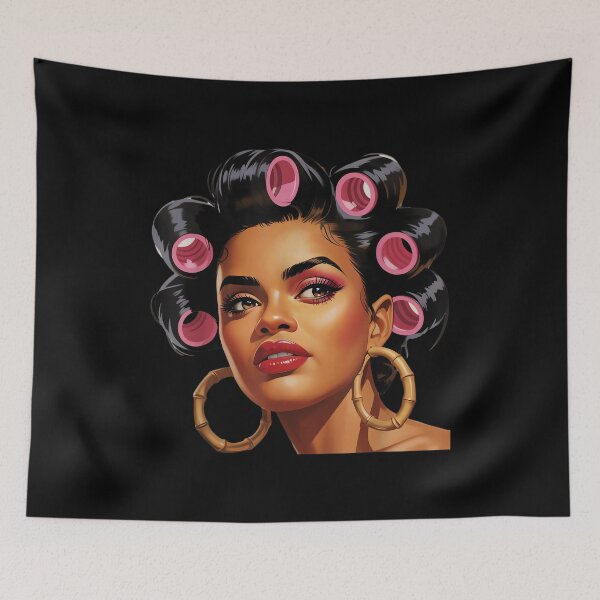 Item preview, Powerful Black Woman Curlers Soulful Art Tee designed and sold by ngan2614387.