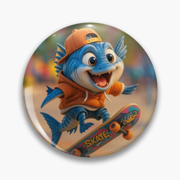 Item preview, Skater Wahoo Fish designed and sold by Sillytoe.