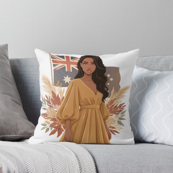 Item preview, Patriotic Australian Boho Woman - Aussie Flag & Pampas Grass Sticker designed and sold by BestChoiceService.