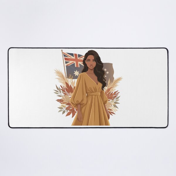 Item preview, Patriotic Australian Boho Woman - Aussie Flag & Pampas Grass Sticker designed and sold by BestChoiceService.