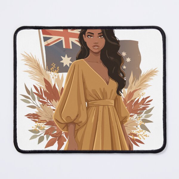 Item preview, Patriotic Australian Boho Woman - Aussie Flag & Pampas Grass Sticker designed and sold by BestChoiceService.