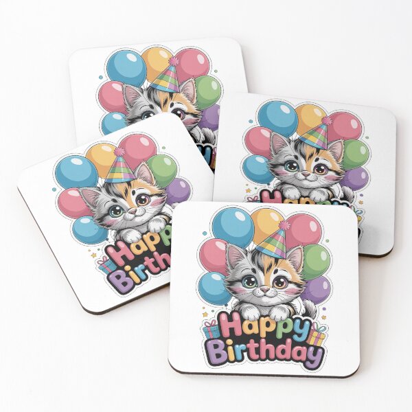 Item preview, Funny Cat Birthday retro designed and sold by QuiteOrbit.
