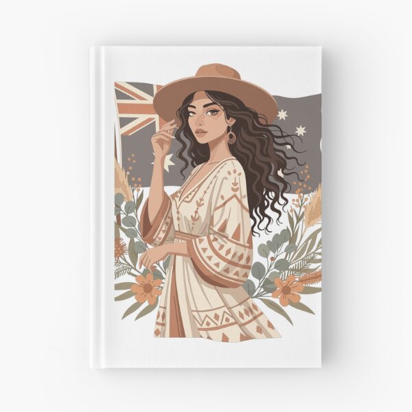 Item preview, Boho Aussie Traveler - Australian Flag & Outback Hat Fashion Art designed and sold by BestChoiceService.