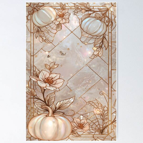 Item preview, Elegant Vintage Coquette Halloween Pumpkins designed and sold by BriSher.