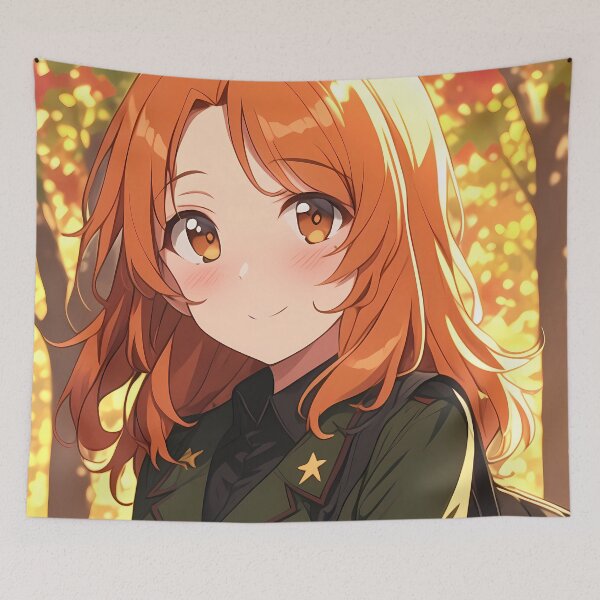 Item preview, Nishizumi Miho Girls Und Panzer Autumn Uniform Golden Light Portrait designed and sold by SuperTeamCanada.