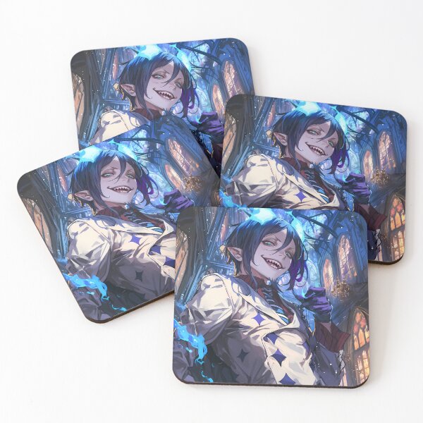 Item preview, Mephisto Pheles Blue Exorcist Gothic Cathedral Blue Flames Night designed and sold by SuperTeamCanada.