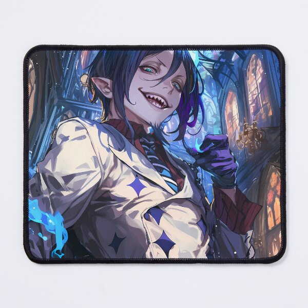 Item preview, Mephisto Pheles Blue Exorcist Gothic Cathedral Blue Flames Night designed and sold by SuperTeamCanada.