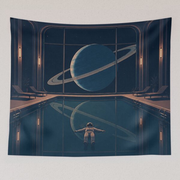 Item preview, Astronaut Floating in Cosmic Pool designed and sold by Creative_Canvas.