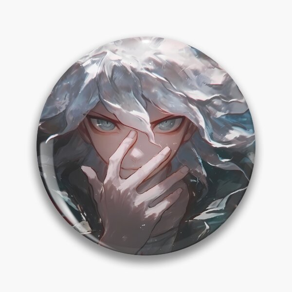 Item preview, Nagito Komaeda Danganronpa White Hair Shards Icy Mystery Blue Tones designed and sold by SuperTeamCanada.