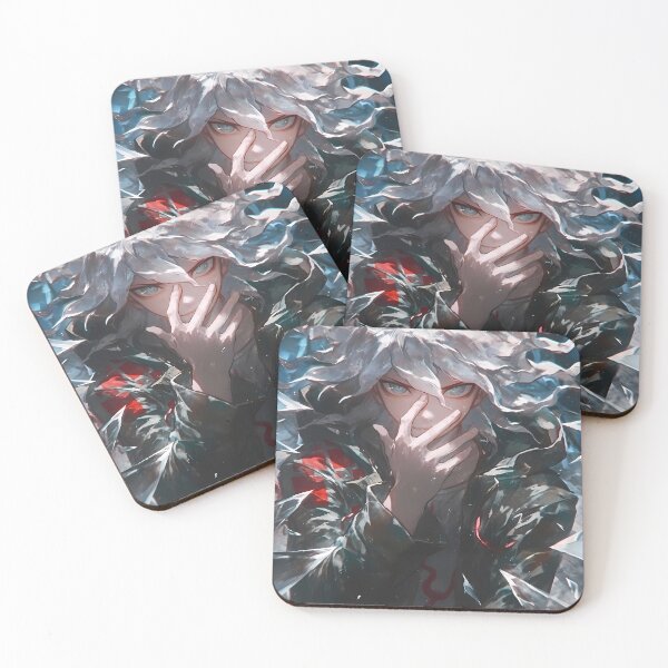 Item preview, Nagito Komaeda Danganronpa White Hair Shards Icy Mystery Blue Tones designed and sold by SuperTeamCanada.