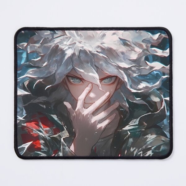 Item preview, Nagito Komaeda Danganronpa White Hair Shards Icy Mystery Blue Tones designed and sold by SuperTeamCanada.
