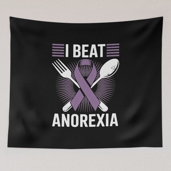 Item preview, I Beat Anorexia Awareness Eating Disorder Purple Ribbon designed and sold by grounabslaninal.