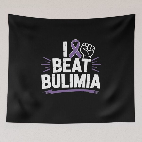 Item preview, I Beat Bulimia Eating Disorder Awareness ED Purple Ribbon designed and sold by grounabslaninal.