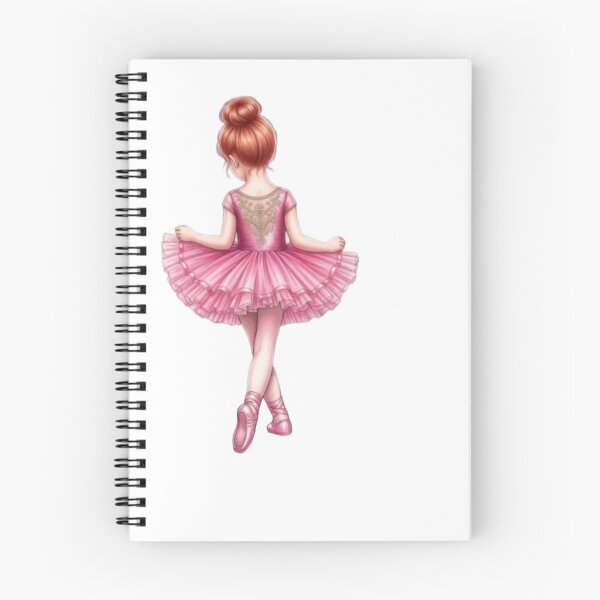 Item preview, Elegant Ballerina in Pink Tutu - Red Hair Ballet Dancer Back View Art designed and sold by dcohea.